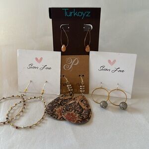 4 Pair Cute Brand New Earrings by Turkoyz, Plunder & Susan Love Handmade